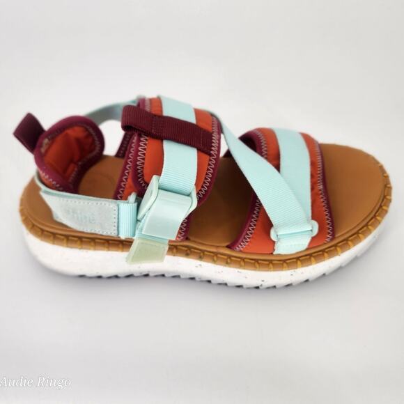 Chloé Lilli Multi-Strap Platform Sandals Orange/Teal EU 38 (US 7.5–8) - Picture 8 of 17